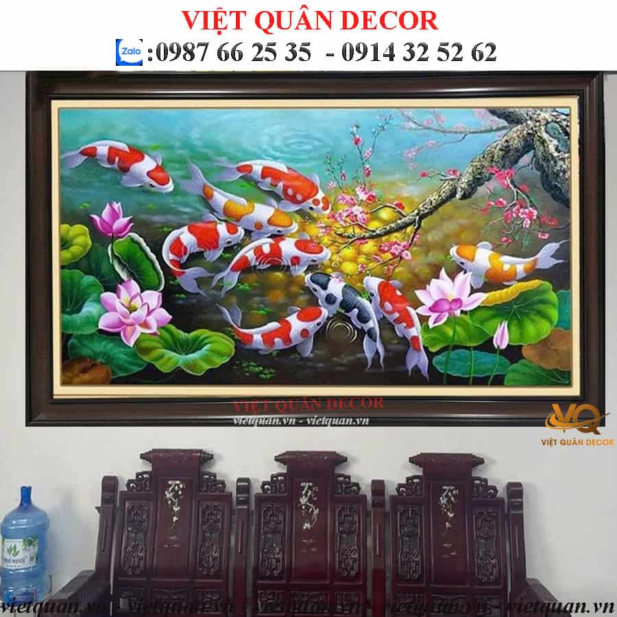 tranh-ca-chep-hoa-sen